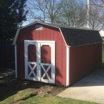 Huntley Illinois shed in its new spot